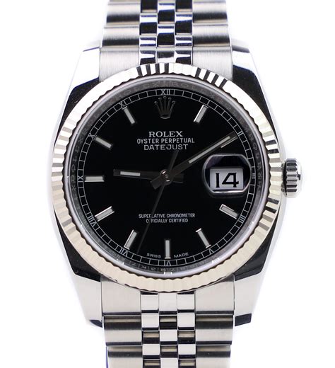 rolex 116234 black dial|rolex datejust 36mm white dial.